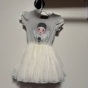Rock Your Baby RYB Toddler Kids Short Sleeve Tutu Little Girl Mime Dress Size 3